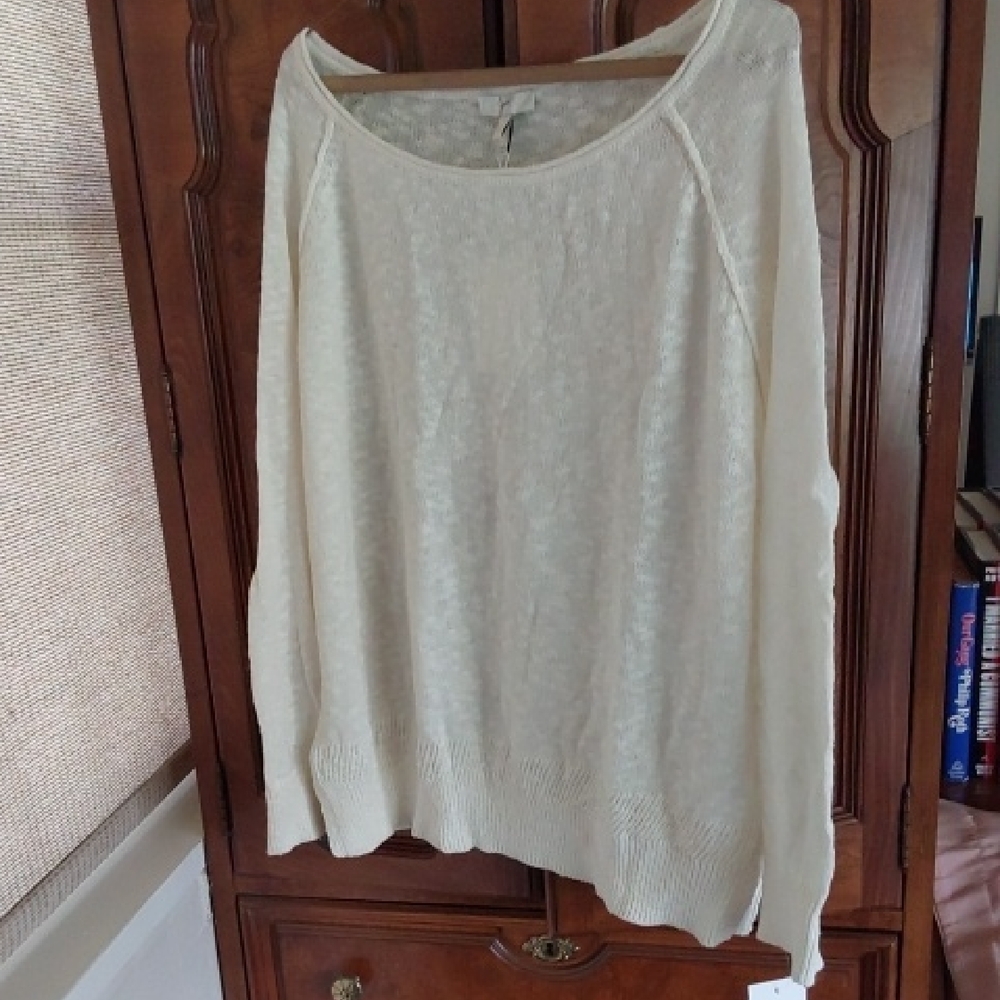 Joie Crew Neck White Cream Sweater